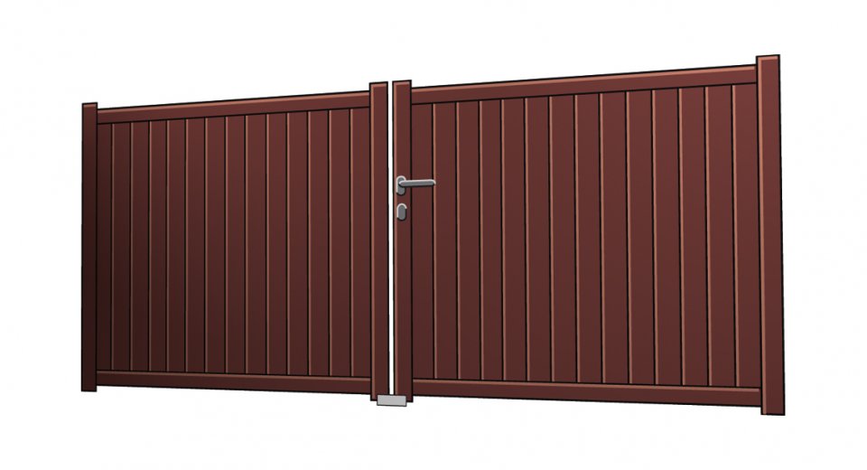 Portail aluminium battant