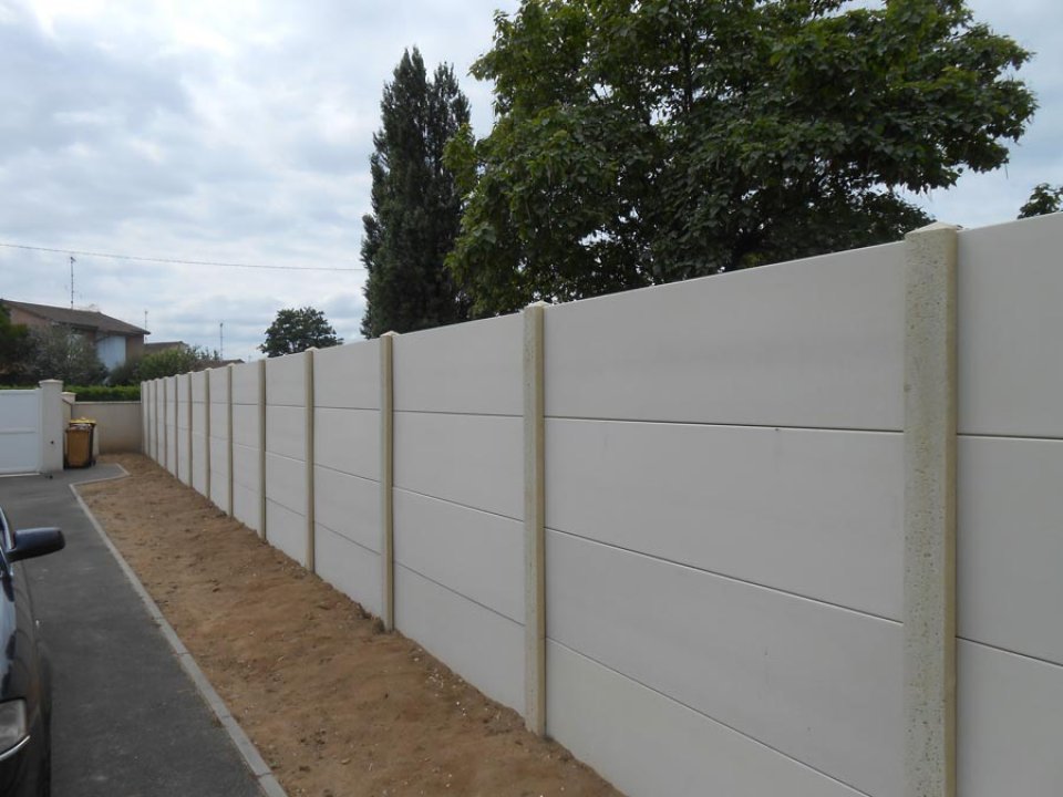 Clôture béton « LISSE » - Clodéco.